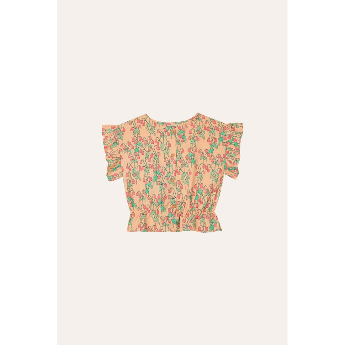 The Campamento Peach Flowers Blouse