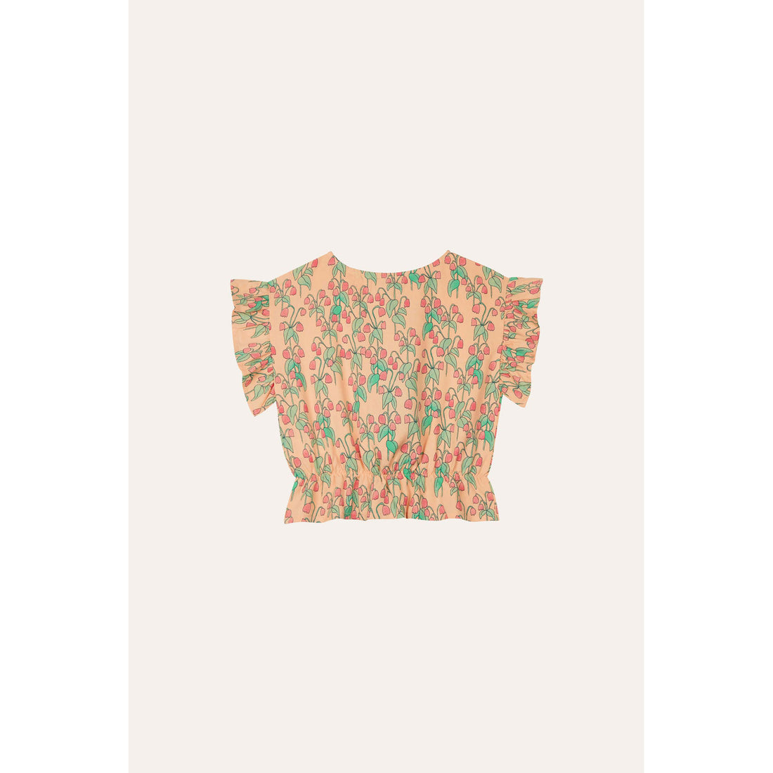 The Campamento Peach Flowers Blouse