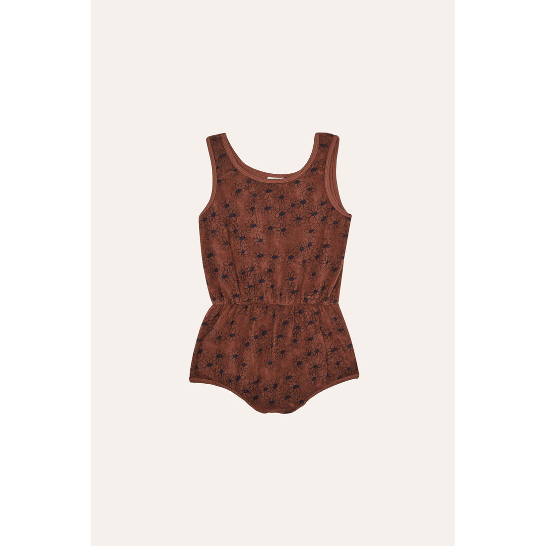 The Campamento Brown Daisies Jumpsuit