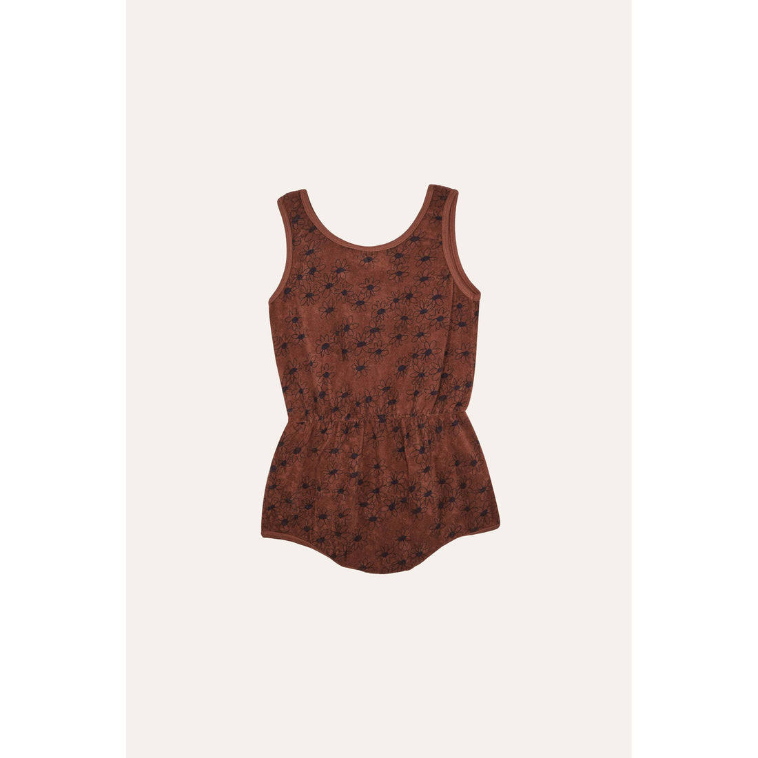 The Campamento Brown Daisies Jumpsuit