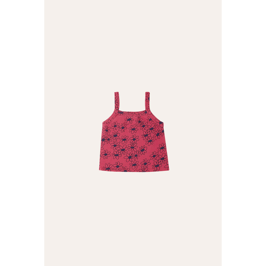 The Campamento Pink Daisies Baby Tank Top