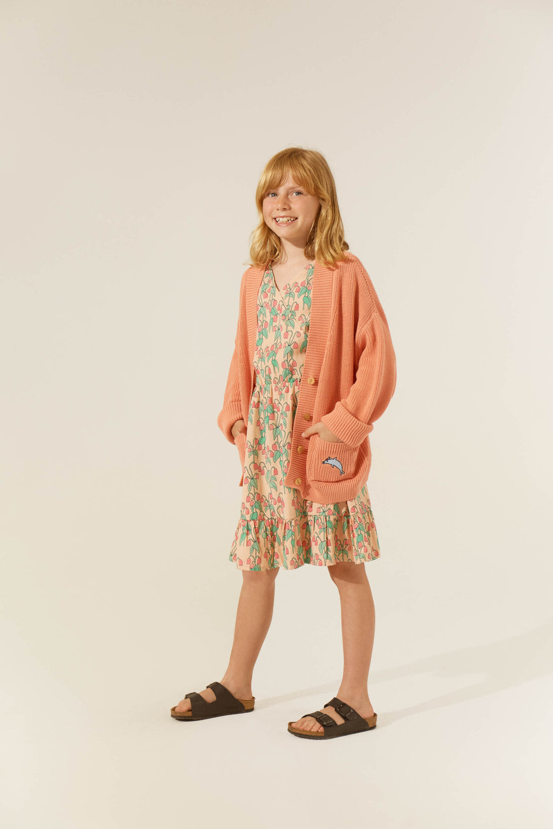 The Campamento Peach Flowers Dress