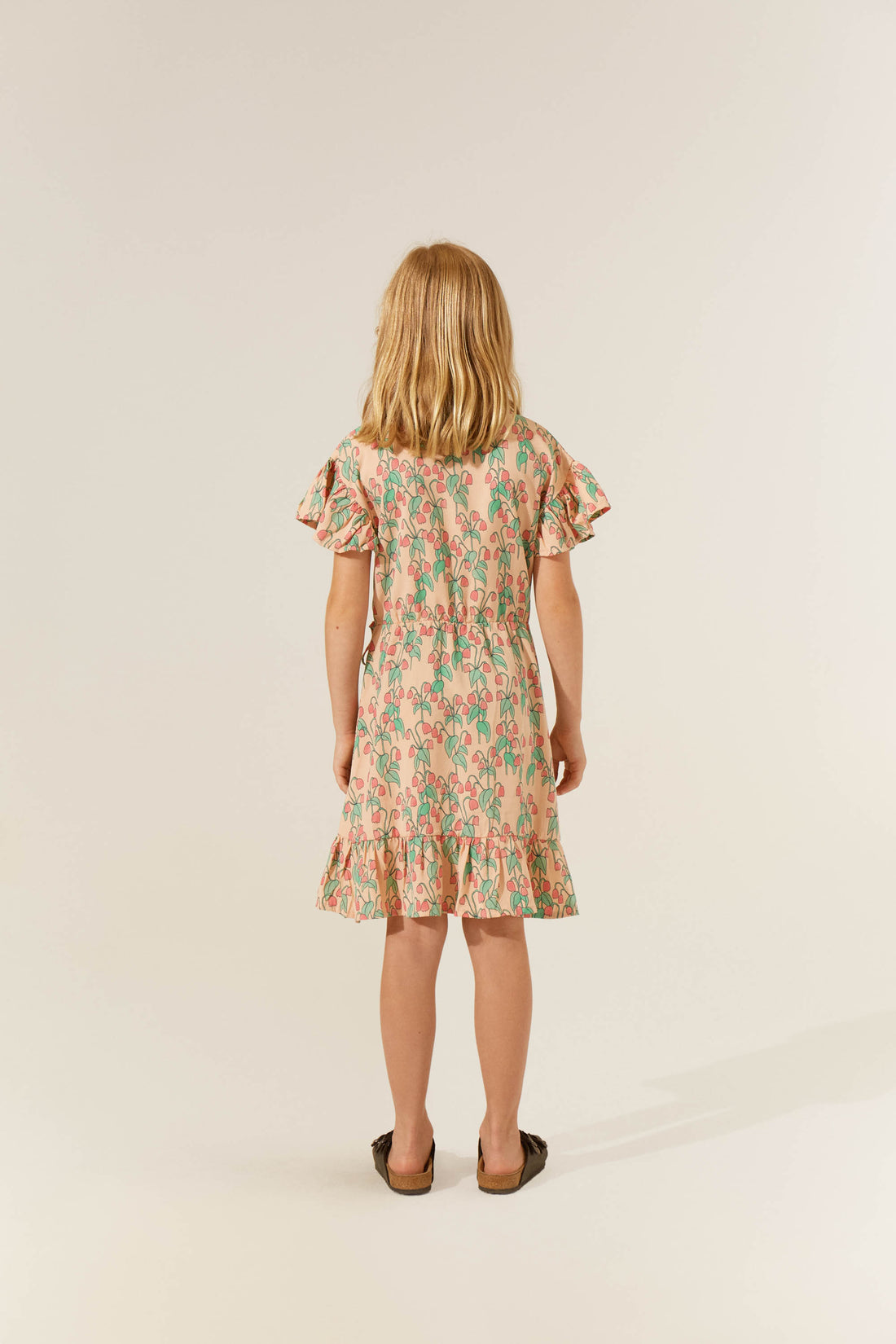 The Campamento Peach Flowers Dress