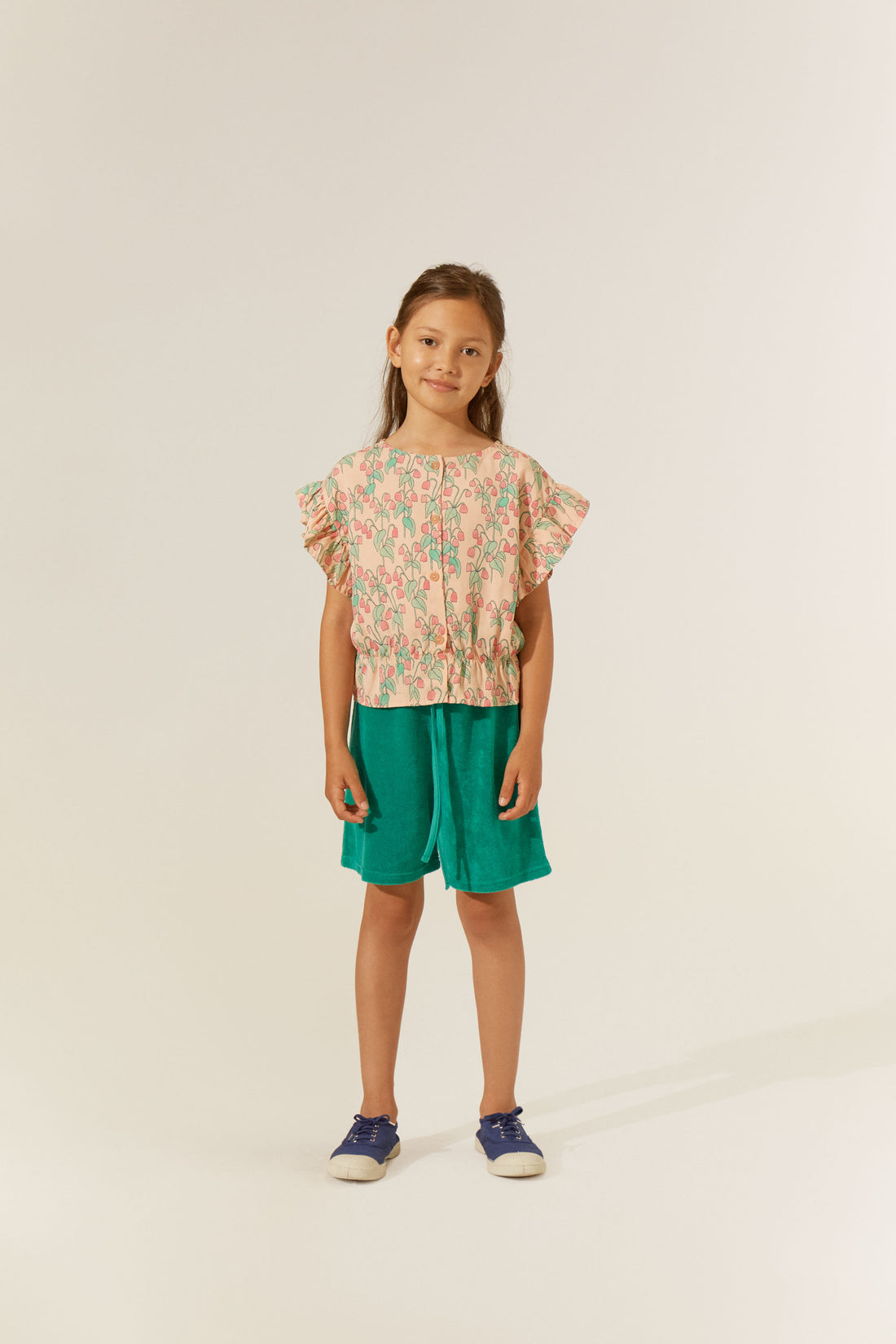 The Campamento Peach Flowers Blouse