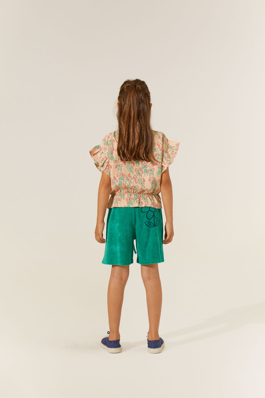 The Campamento Peach Flowers Blouse