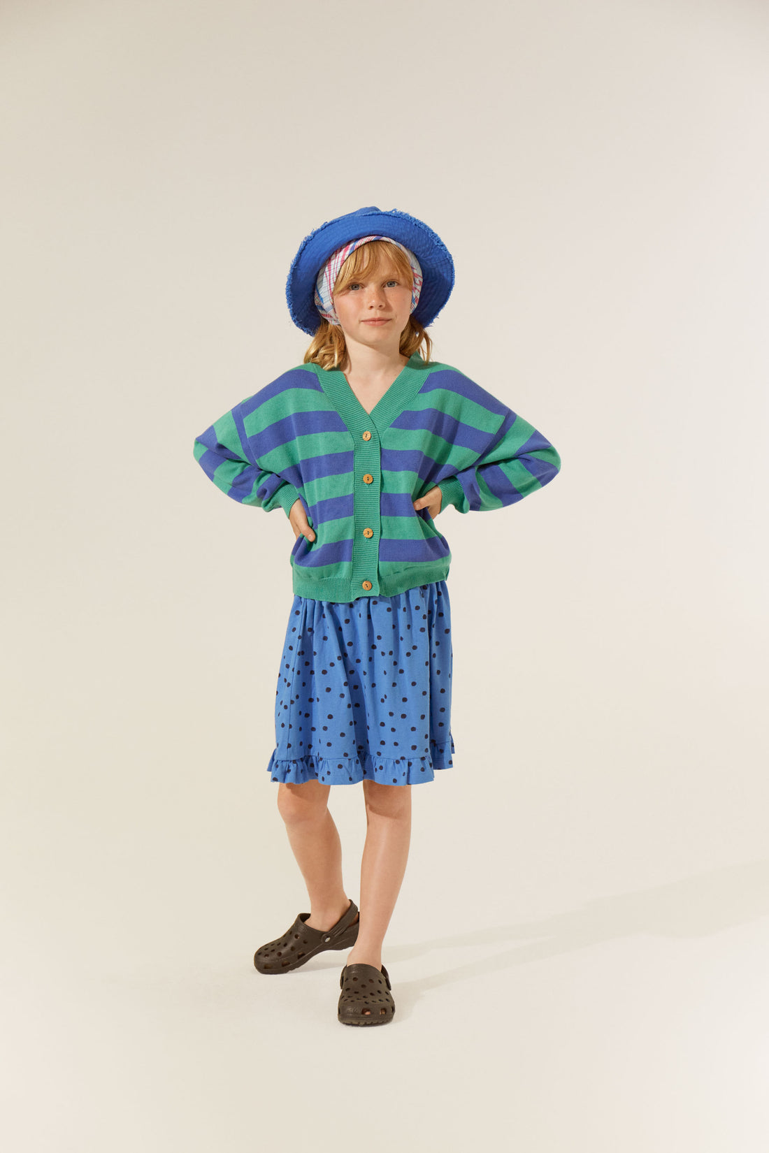 The Campamento Blue Dots Skirt