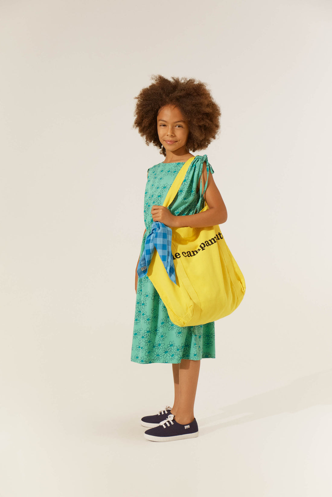 The Campamento Green Daisies Dress