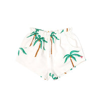 Pink Chicken Organic Theodore Short - Cream Palm Trees
