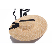 Tia Cibani accessories OS Tia Cibani Coal Zsofia Shallow Boater