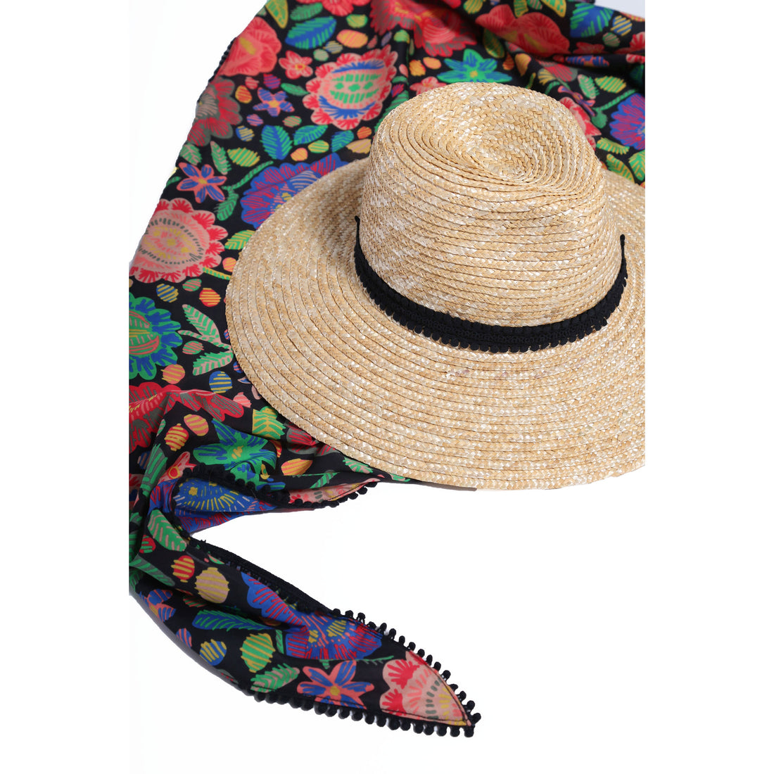 Tia Cibani accessories OS Tia Cibani Matyo Anya Shawl Panama Hat