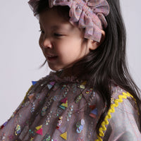 Tia Cibani accessories OS Tia Cibani Mauve Stella Flounce Headband