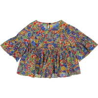 Tia Cibani blouses Tia Cibani Liberty Jardin Maritza Tiered Blouse