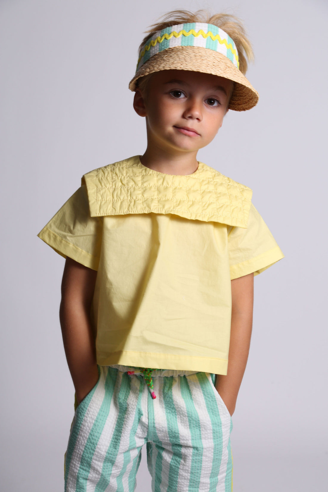 Tia Cibani blouses Tia Cibani Ray Tufted Sailor Shirt