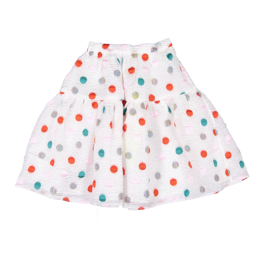 Tia Cibani bottoms Tia Cibani Coral Mix Adelia Flounce Midi Skirt