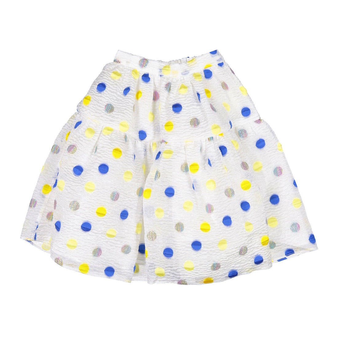 Tia Cibani bottoms Tia Cibani Marine Mix Adelia Flounce Midi Skirt