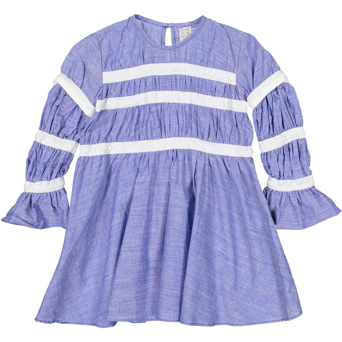 Tia Cibani dresses Tia Cibani Azul Multi Snap Farthingale Dress