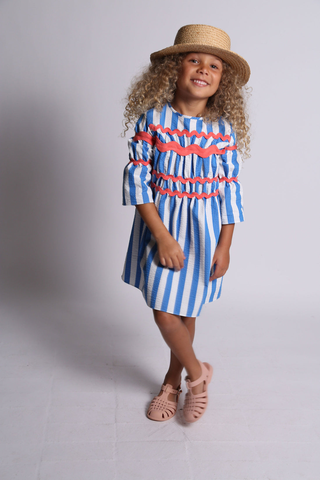 Tia Cibani dresses Tia Cibani Marine Mix Constance Bracelet Sleeve Frock