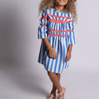 Tia Cibani dresses Tia Cibani Marine Mix Constance Bracelet Sleeve Frock