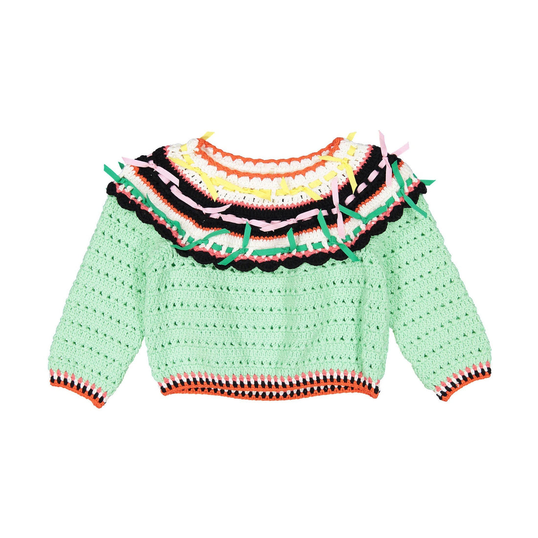 Tia Cibani knitwear Tia Cibani Foam Mix Adelia Crochet Pullover