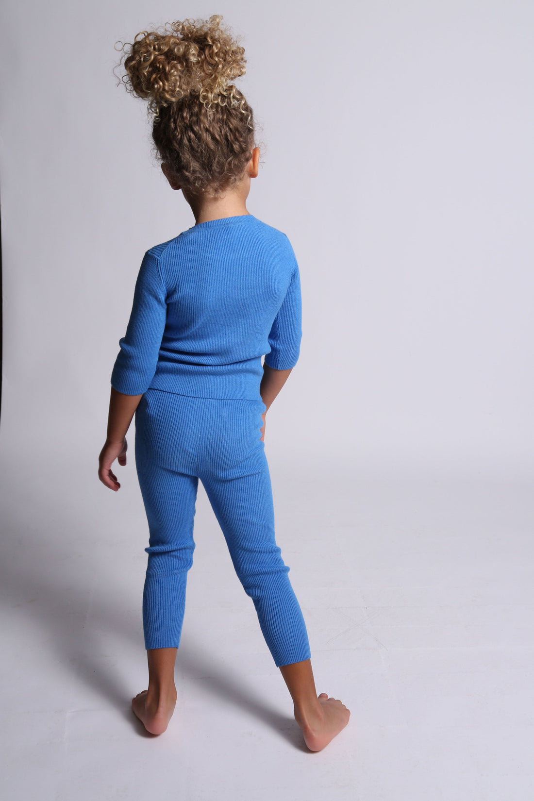 Tia Cibani knitwear Tia Cibani Marine 3/4 Ribbed Crewneck Tee