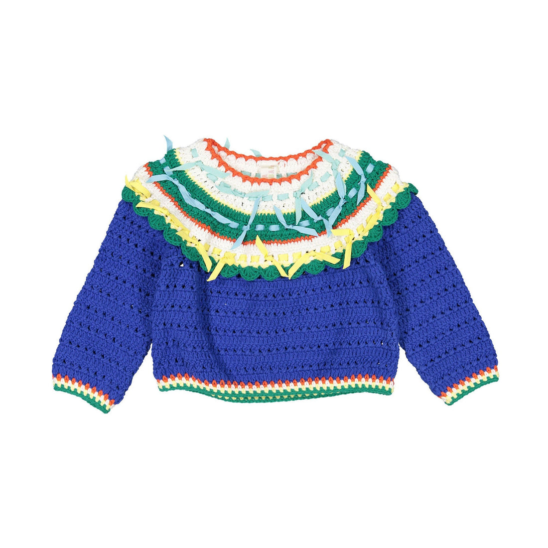 Tia Cibani knitwear Tia Cibani Marine Mix Adelia Crochet Pullover