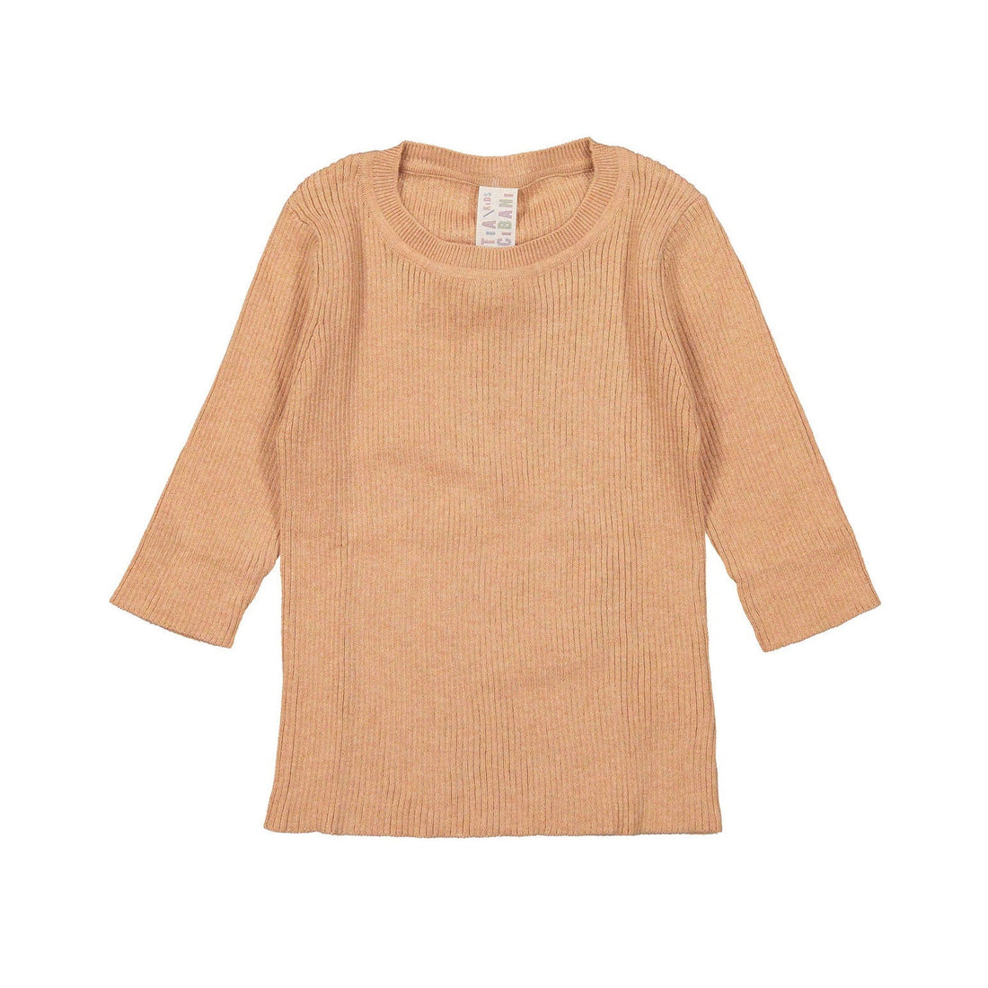 Tia Cibani knitwear Tia Cibani Pampas 3/4 Sleeve Rib Crew Neck
