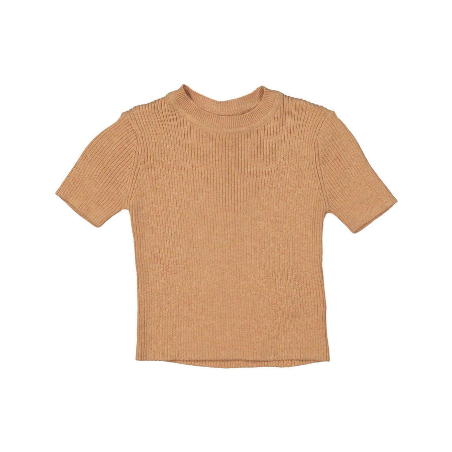Tia Cibani knitwear Tia Cibani Pampas Short Sleeve Ribbed Baby Sweater