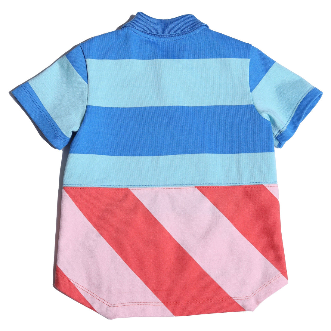 Tia Cibani shirts Tia Cibani Marine Mix Amos Skewed Hem Polo