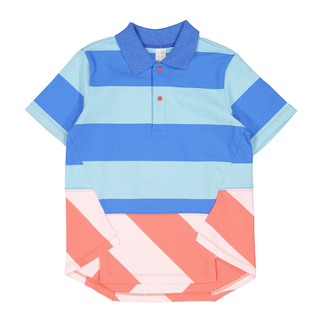 Tia Cibani shirts Tia Cibani Marine Mix Amos Skewed Hem Polo