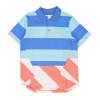 Tia Cibani shirts Tia Cibani Marine Mix Amos Skewed Hem Polo