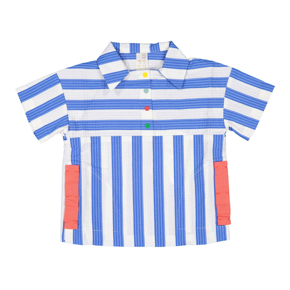 Tia Cibani shirts Tia Cibani Marine Mix Frank Golf Shirt