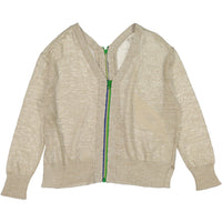 Tia Cibani sweaters Tia Cibani Sesame Zip Front Cardigan