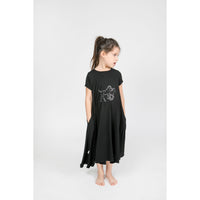 Tinono dresses Tinono Black Horse Print Tee Dress
