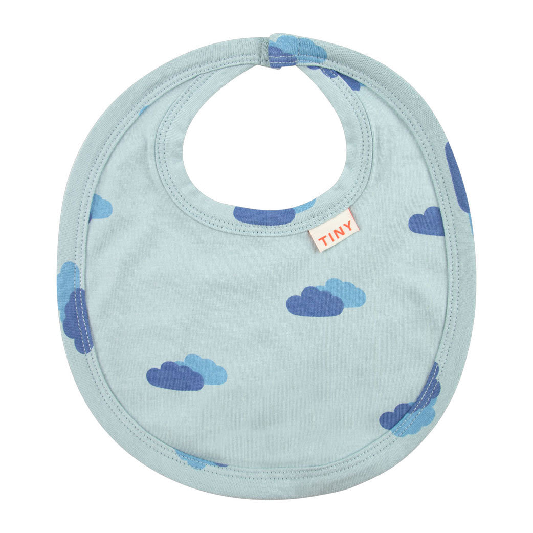 Tiny Cottons accessories OS Tiny Cottons Cadet Blue/Night Blue Clouds Bib
