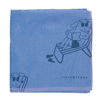 Tiny Cottons accessories OS Tiny Cottons Cerulean Blue/Light Navy Relaxed Dog Towel