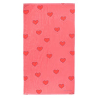Tiny Cottons accessories OS Tiny Cottons Light Red/Red Hearts Towel