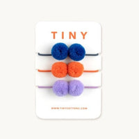 Tiny Cottons accessories OS Tiny Cottons Pastel Lilac/Summer Red/Ultramarine Pom Pom Elastic Set