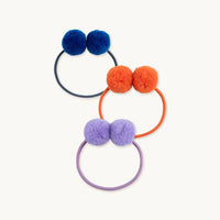 Tiny Cottons accessories OS Tiny Cottons Pastel Lilac/Summer Red/Ultramarine Pom Pom Elastic Set