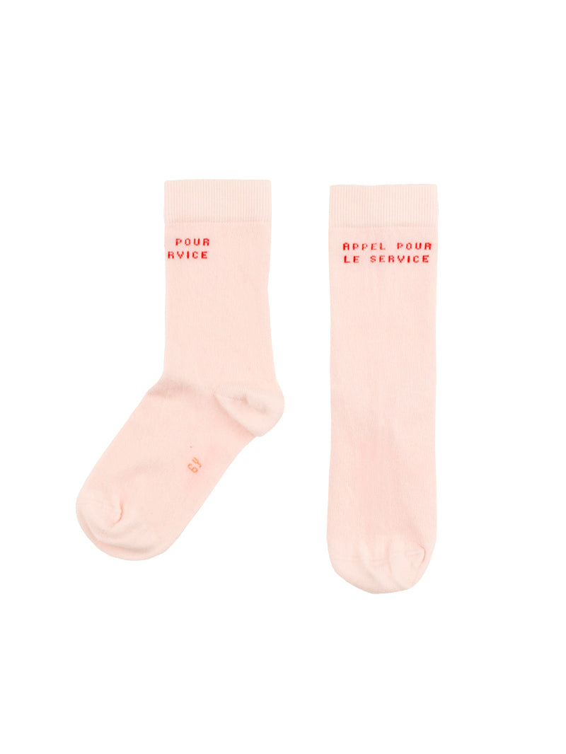 Tiny Cottons accessories Tiny Cottons Light Pink Appel Por Le Service Socks