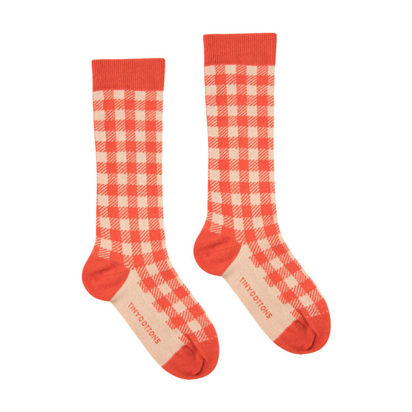 Tiny Cottons accessories Tiny Cottons Red Vichy High Socks