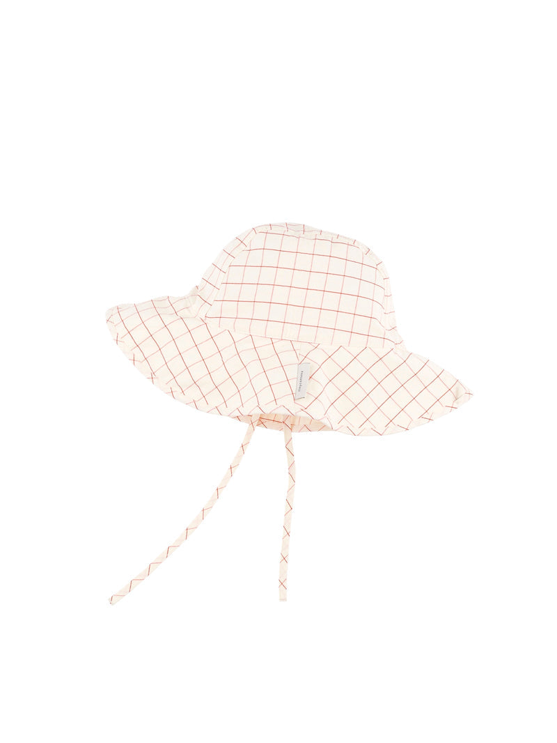 Tiny Cottons accessories Tiny Cottons Stone Grid Woven Sunhat