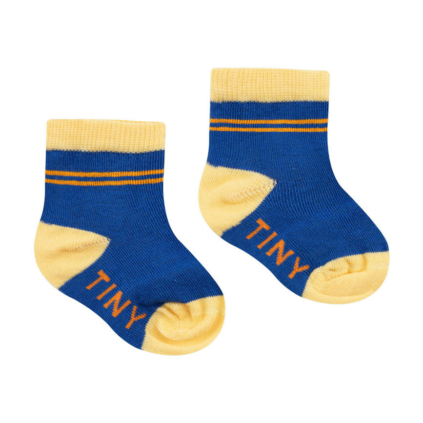 Tiny Cottons accessories Tiny Cottons Ultramarine Thin Stripes Quarter Socks