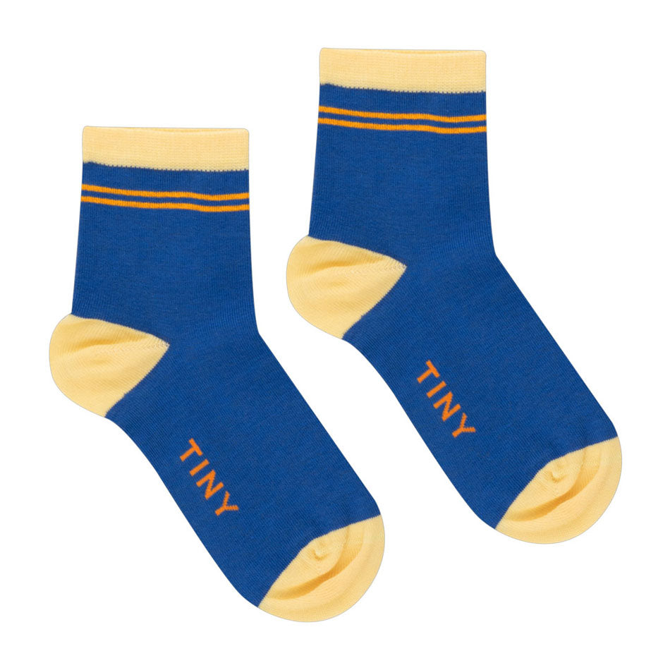 Tiny Cottons accessories Tiny Cottons Ultramarine Thin Stripes Quarter Socks