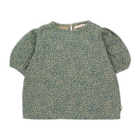 Tiny Cottons blouses Tiny Cottons Almond/Ultramarine Meadow Puff Shirt