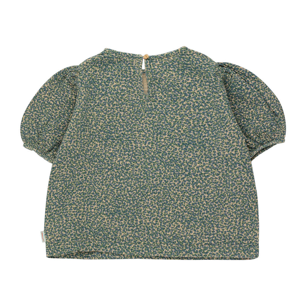 Tiny Cottons blouses Tiny Cottons Almond/Ultramarine Meadow Puff Shirt