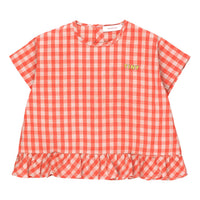 Tiny Cottons blouses Tiny Cottons Red Tiny Frill Vichy Blouse
