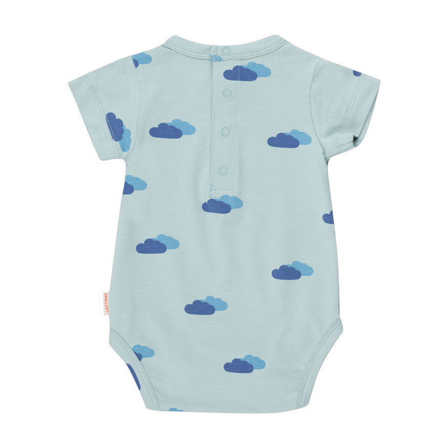 Tiny Cottons bodysuits Tiny Cottons Cadet Blue/Night Blue Clouds Body