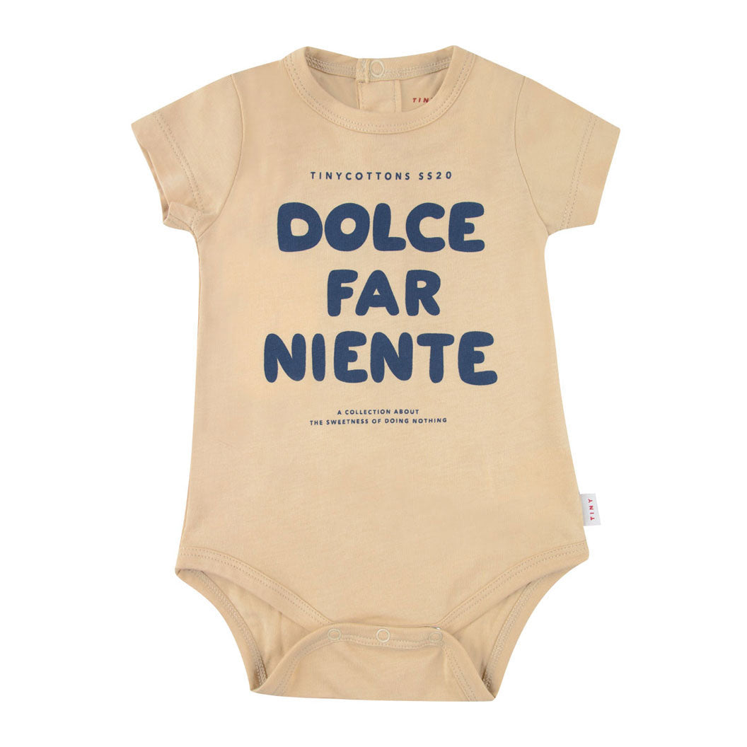 Tiny Cottons bodysuits Tiny Cottons Cappuccino Dolce Far Niente Bodysuit