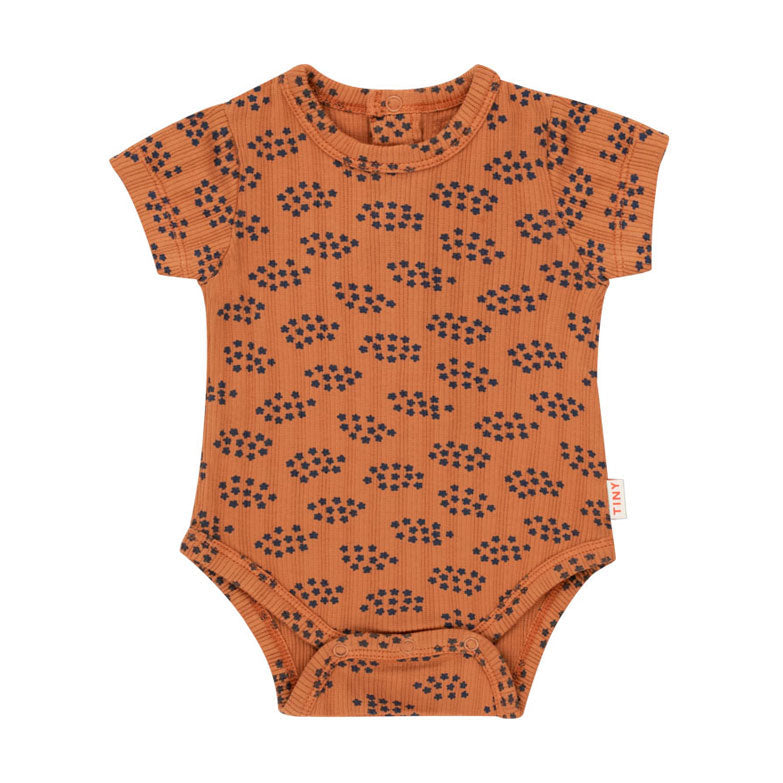 Tiny Cottons bodysuits Tiny Cottons Light Brown/Ultramarine Forget Me Not Body