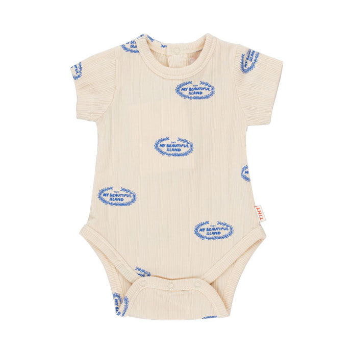 Tiny Cottons bodysuits Tiny Cottons Light Cream/Ultramarine Tiny Wreath Body